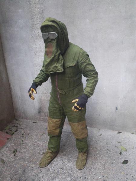 traje proteccion trabajo 1pieza avejas militar textil verde